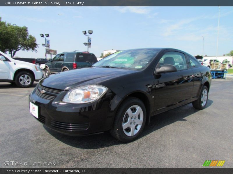 Black / Gray 2008 Chevrolet Cobalt LS Coupe