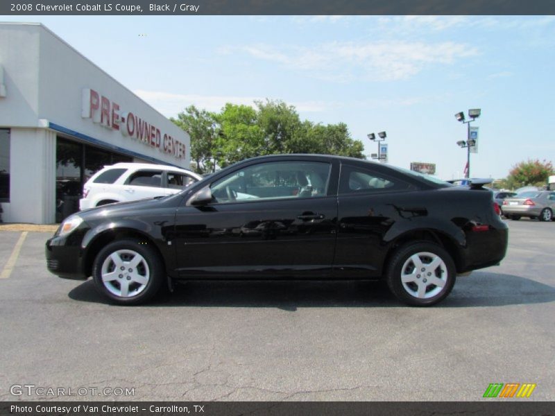 Black / Gray 2008 Chevrolet Cobalt LS Coupe
