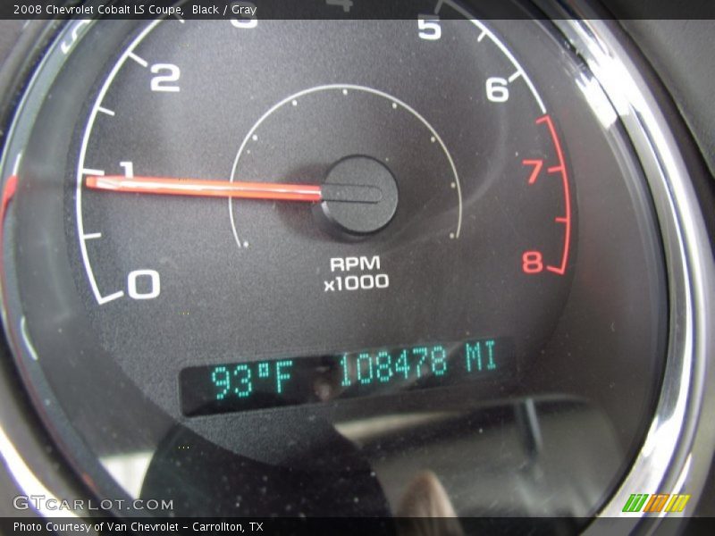 Black / Gray 2008 Chevrolet Cobalt LS Coupe