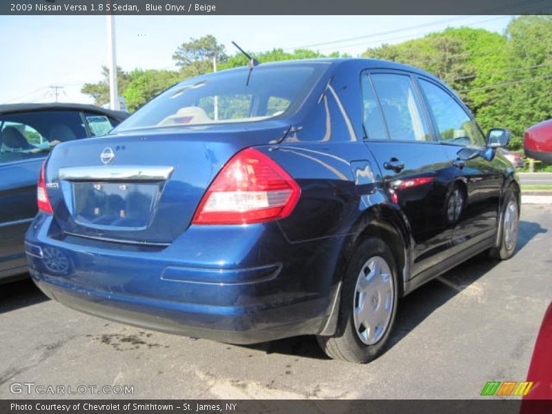 Blue Onyx / Beige 2009 Nissan Versa 1.8 S Sedan