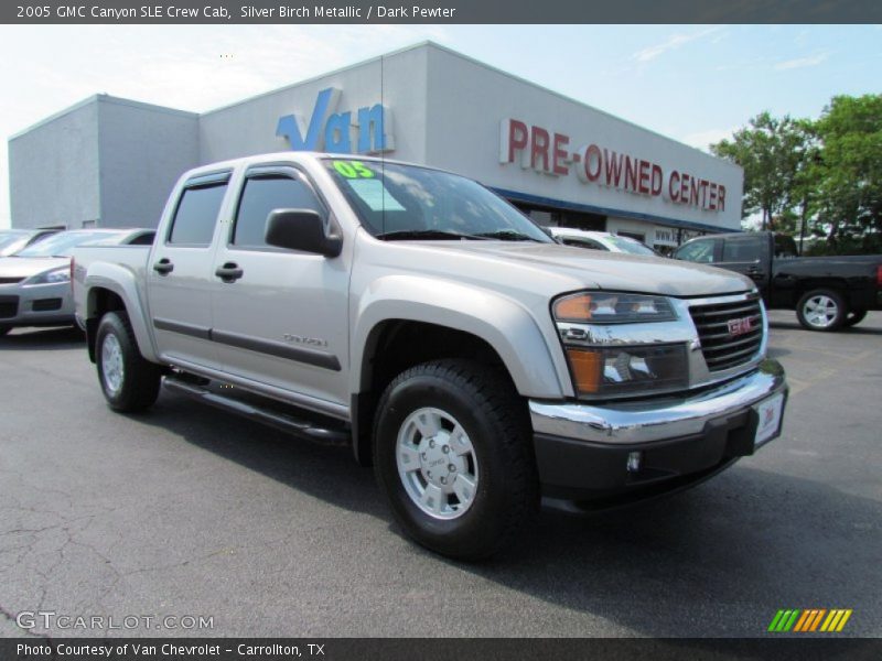 Silver Birch Metallic / Dark Pewter 2005 GMC Canyon SLE Crew Cab