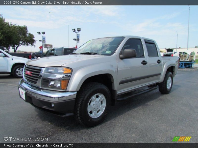 Silver Birch Metallic / Dark Pewter 2005 GMC Canyon SLE Crew Cab