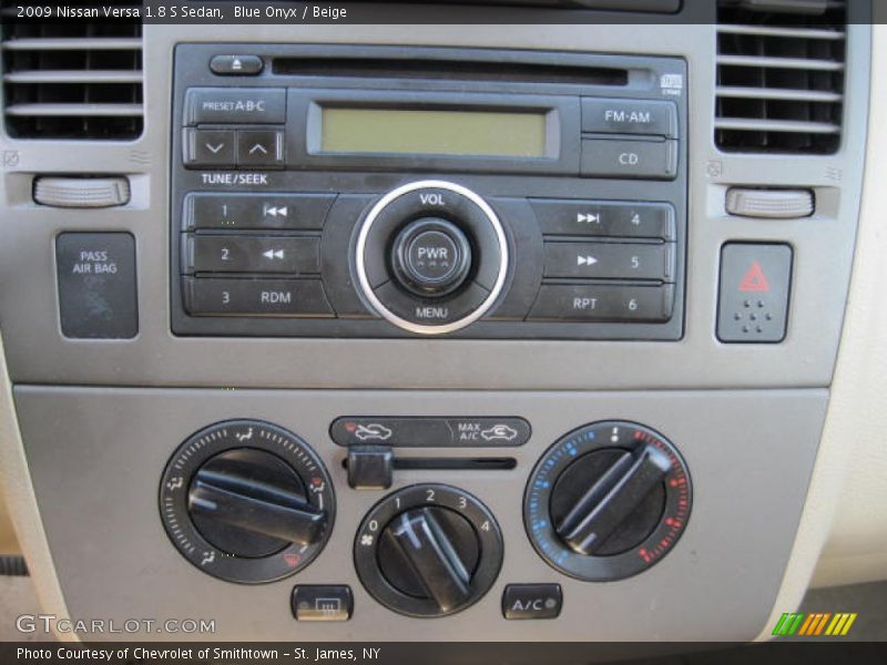 Blue Onyx / Beige 2009 Nissan Versa 1.8 S Sedan