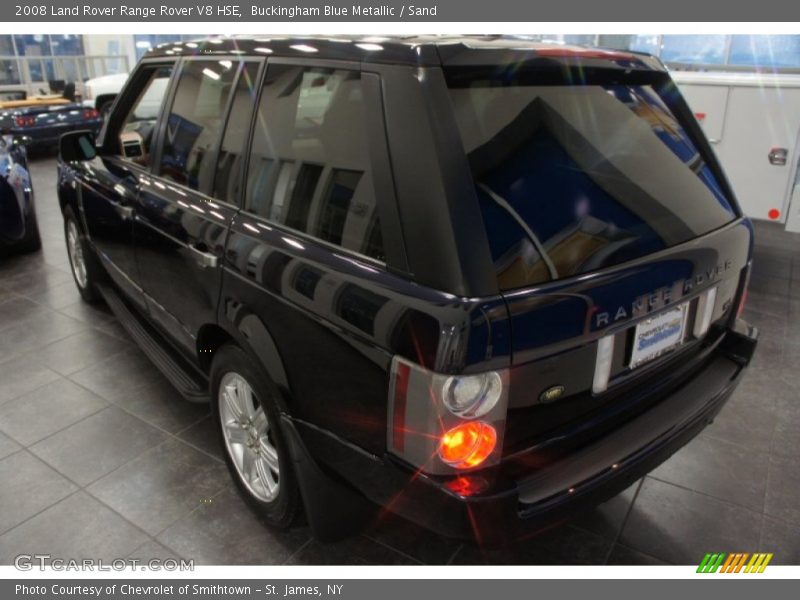 Buckingham Blue Metallic / Sand 2008 Land Rover Range Rover V8 HSE