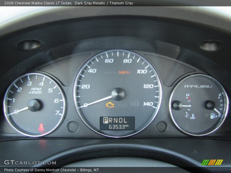 Dark Gray Metallic / Titanium Gray 2008 Chevrolet Malibu Classic LT Sedan