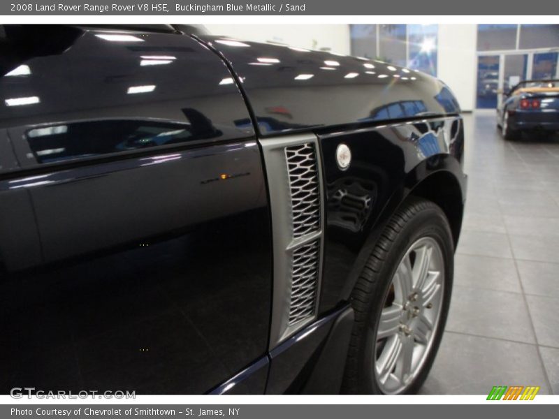 Buckingham Blue Metallic / Sand 2008 Land Rover Range Rover V8 HSE