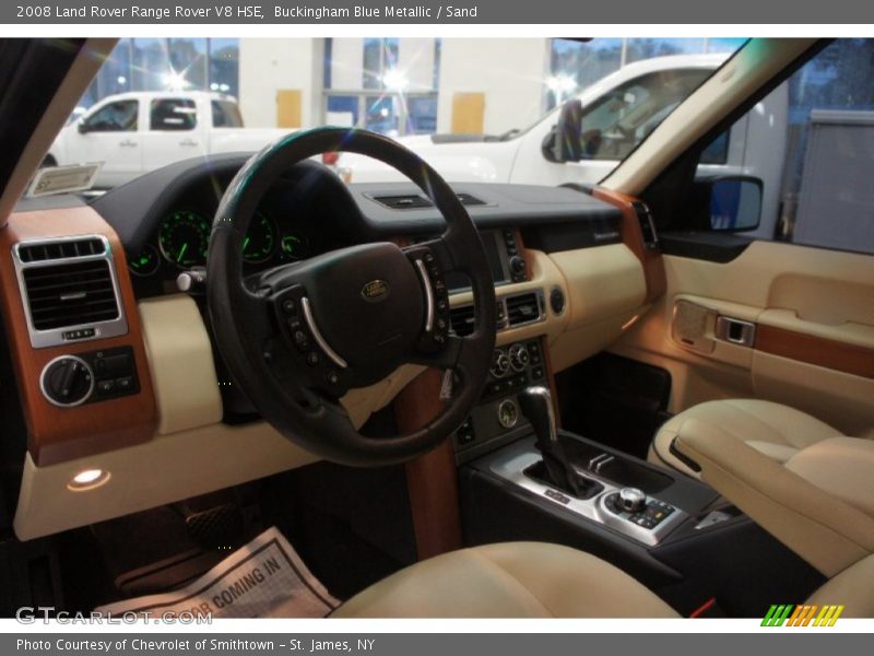 Buckingham Blue Metallic / Sand 2008 Land Rover Range Rover V8 HSE