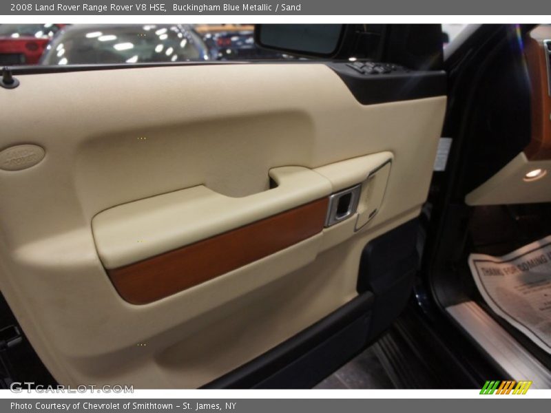 Buckingham Blue Metallic / Sand 2008 Land Rover Range Rover V8 HSE