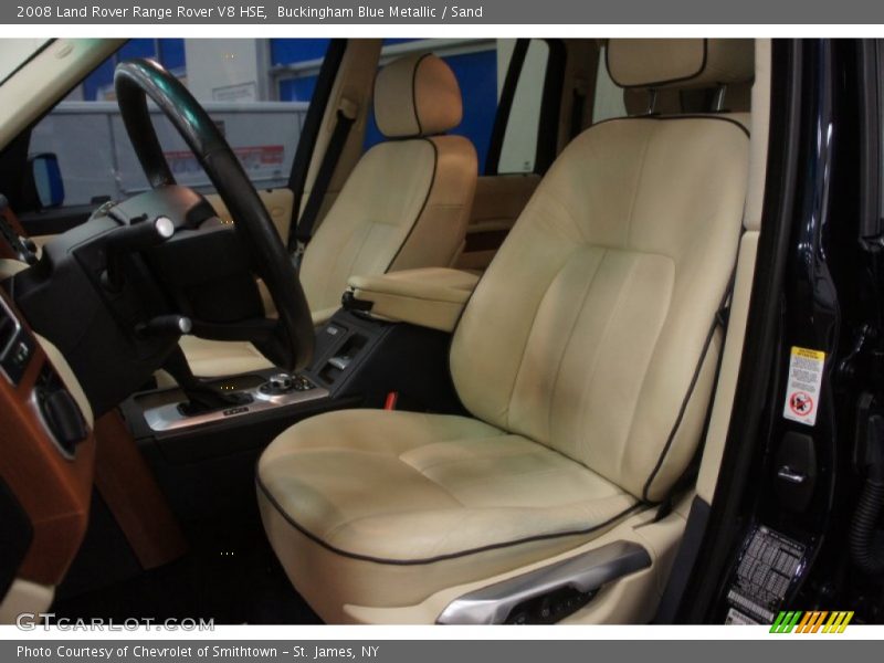 Buckingham Blue Metallic / Sand 2008 Land Rover Range Rover V8 HSE