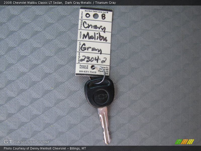 Dark Gray Metallic / Titanium Gray 2008 Chevrolet Malibu Classic LT Sedan