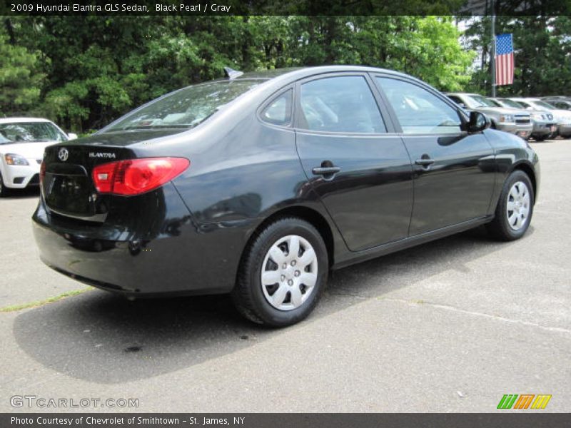 Black Pearl / Gray 2009 Hyundai Elantra GLS Sedan