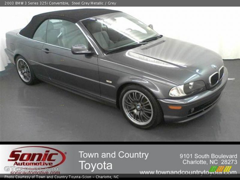 Steel Grey Metallic / Grey 2003 BMW 3 Series 325i Convertible