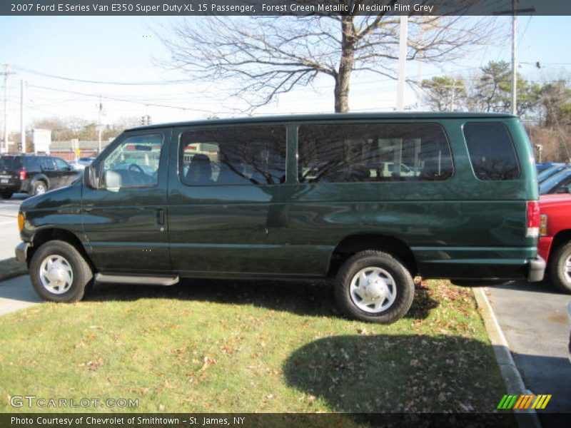 Forest Green Metallic / Medium Flint Grey 2007 Ford E Series Van E350 Super Duty XL 15 Passenger