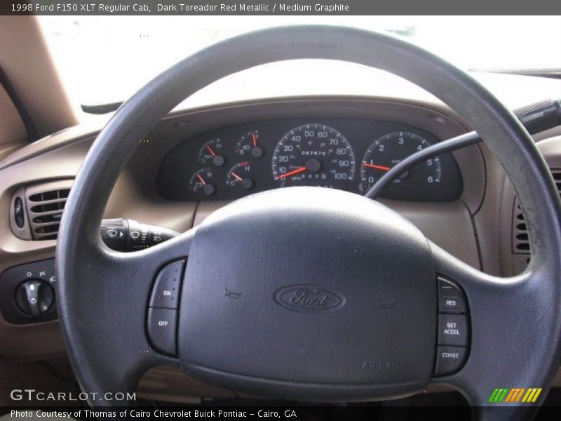 Dark Toreador Red Metallic / Medium Graphite 1998 Ford F150 XLT Regular Cab