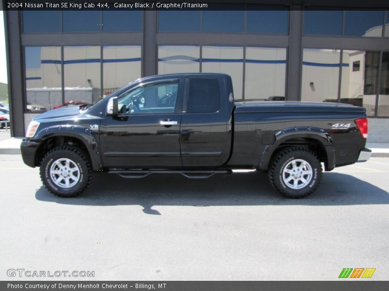 Galaxy Black / Graphite/Titanium 2004 Nissan Titan SE King Cab 4x4