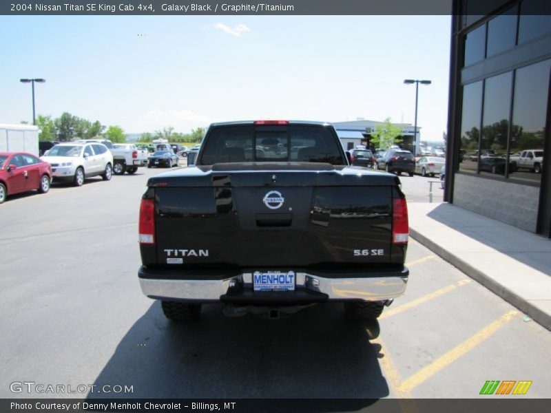 Galaxy Black / Graphite/Titanium 2004 Nissan Titan SE King Cab 4x4