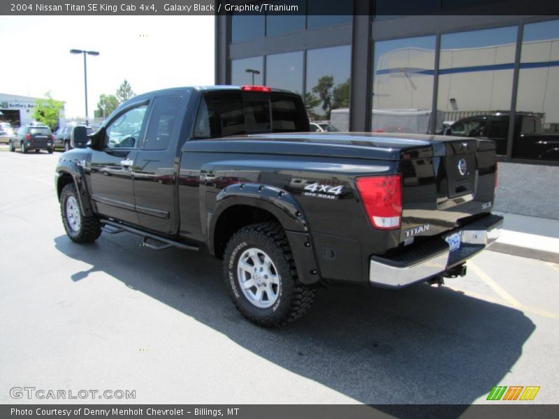 Galaxy Black / Graphite/Titanium 2004 Nissan Titan SE King Cab 4x4