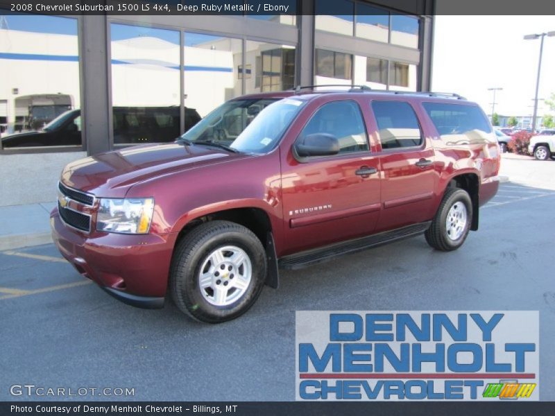 Deep Ruby Metallic / Ebony 2008 Chevrolet Suburban 1500 LS 4x4