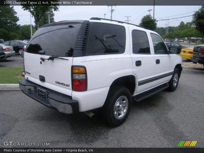 Summit White / Tan/Neutral 2005 Chevrolet Tahoe LS 4x4