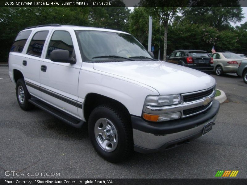 Summit White / Tan/Neutral 2005 Chevrolet Tahoe LS 4x4