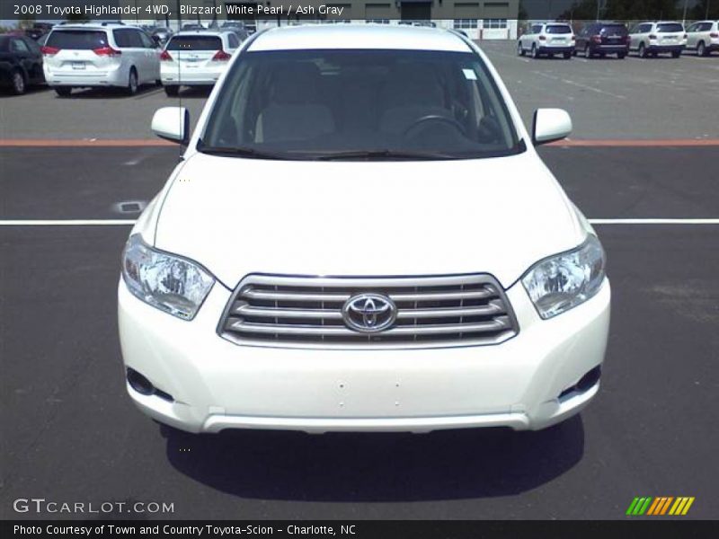 Blizzard White Pearl / Ash Gray 2008 Toyota Highlander 4WD