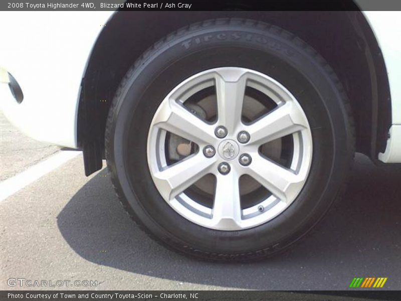 Blizzard White Pearl / Ash Gray 2008 Toyota Highlander 4WD