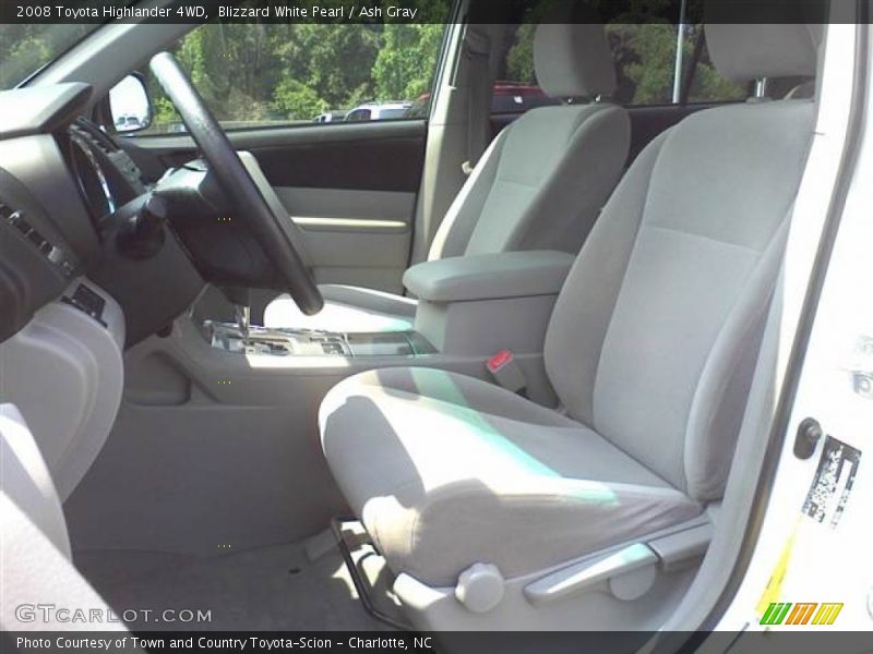 Blizzard White Pearl / Ash Gray 2008 Toyota Highlander 4WD