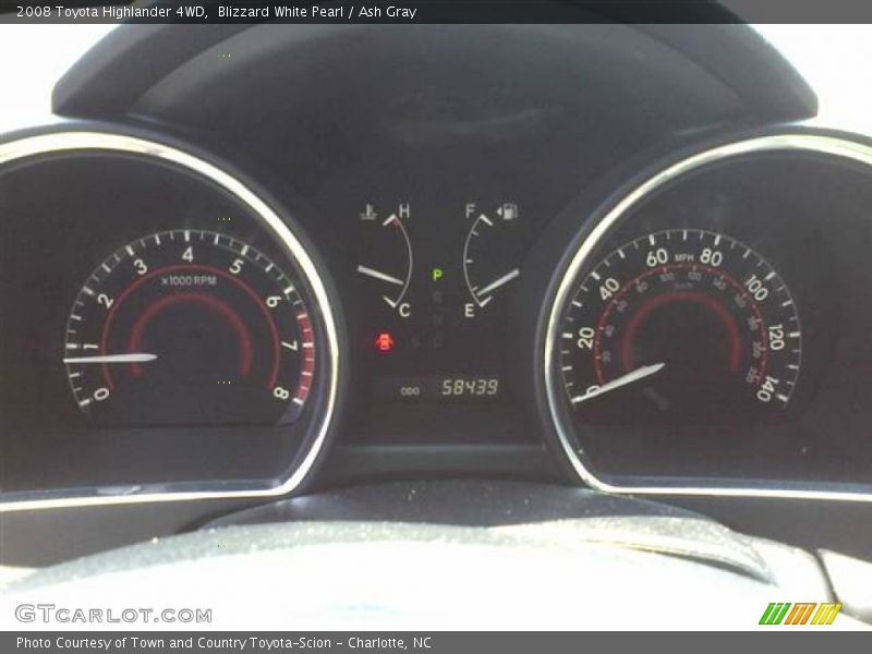 Blizzard White Pearl / Ash Gray 2008 Toyota Highlander 4WD