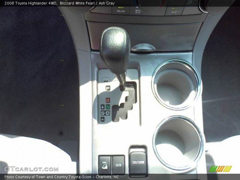 Blizzard White Pearl / Ash Gray 2008 Toyota Highlander 4WD