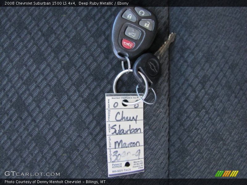 Deep Ruby Metallic / Ebony 2008 Chevrolet Suburban 1500 LS 4x4