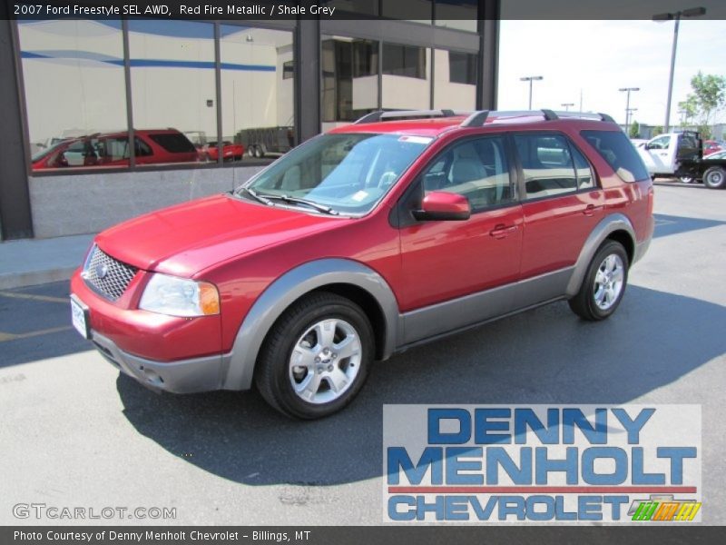 Red Fire Metallic / Shale Grey 2007 Ford Freestyle SEL AWD