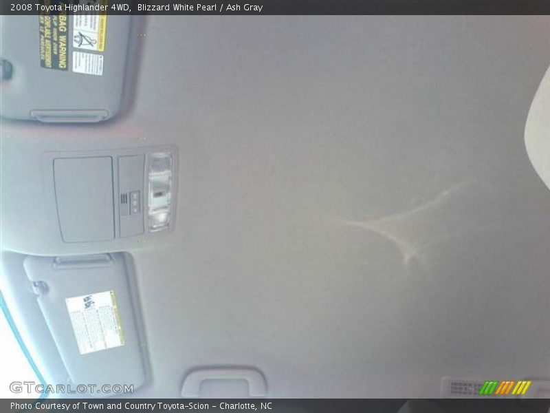 Blizzard White Pearl / Ash Gray 2008 Toyota Highlander 4WD