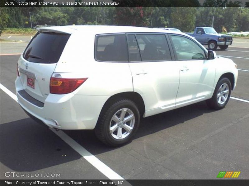 Blizzard White Pearl / Ash Gray 2008 Toyota Highlander 4WD