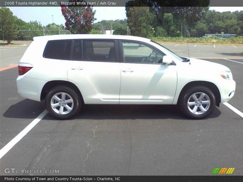 Blizzard White Pearl / Ash Gray 2008 Toyota Highlander 4WD