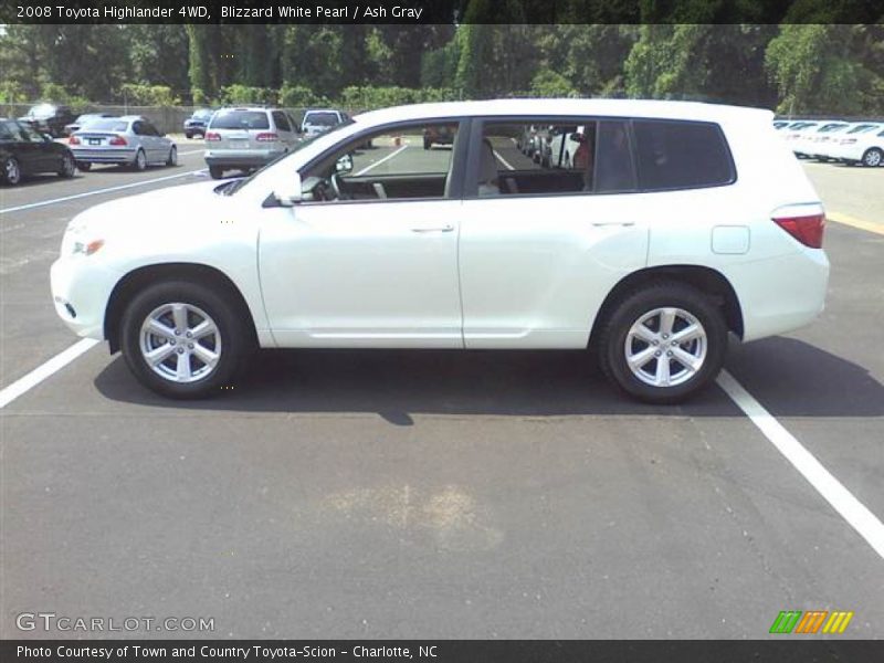 Blizzard White Pearl / Ash Gray 2008 Toyota Highlander 4WD