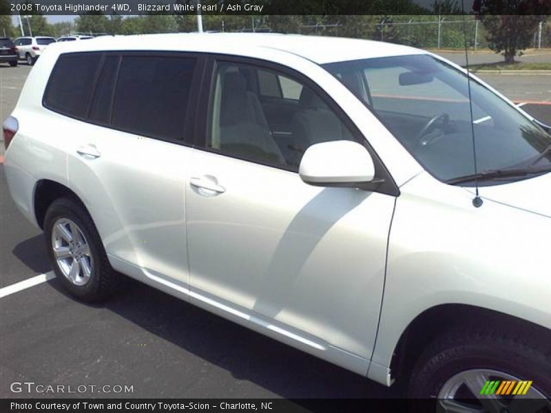 Blizzard White Pearl / Ash Gray 2008 Toyota Highlander 4WD