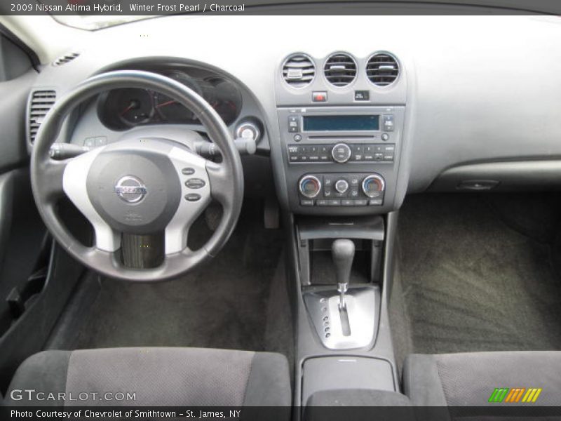 Winter Frost Pearl / Charcoal 2009 Nissan Altima Hybrid
