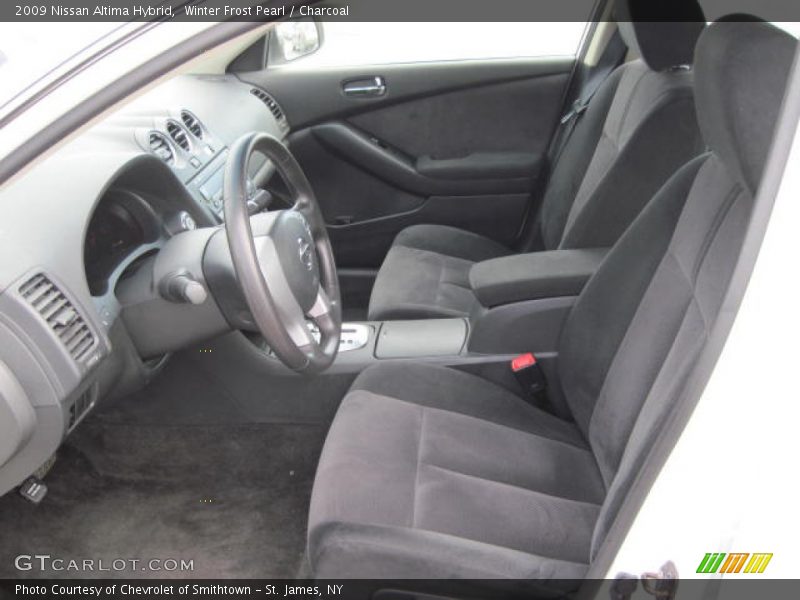 Winter Frost Pearl / Charcoal 2009 Nissan Altima Hybrid