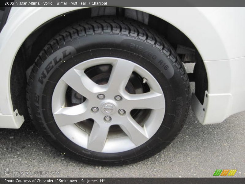 Winter Frost Pearl / Charcoal 2009 Nissan Altima Hybrid