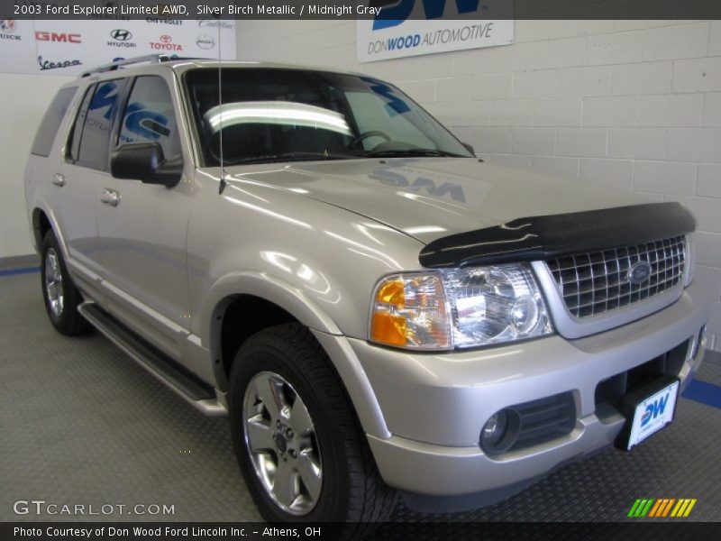 Silver Birch Metallic / Midnight Gray 2003 Ford Explorer Limited AWD