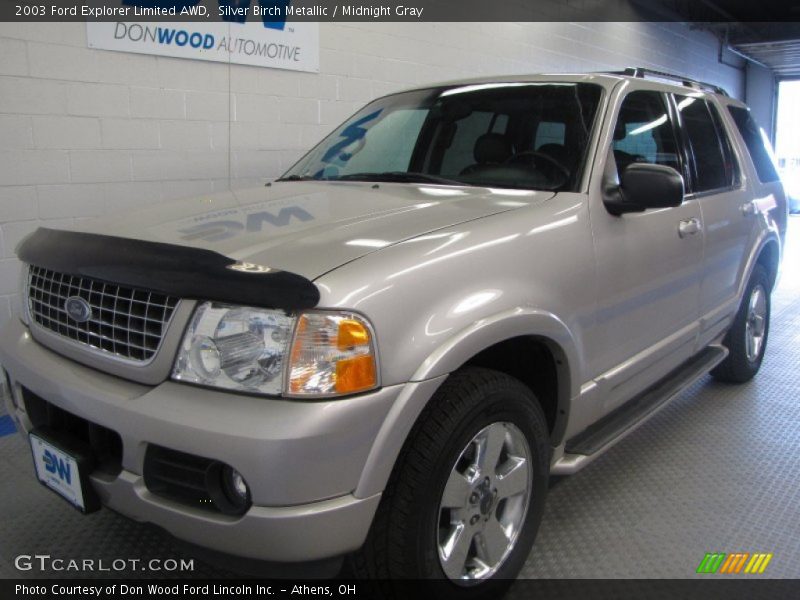 Silver Birch Metallic / Midnight Gray 2003 Ford Explorer Limited AWD