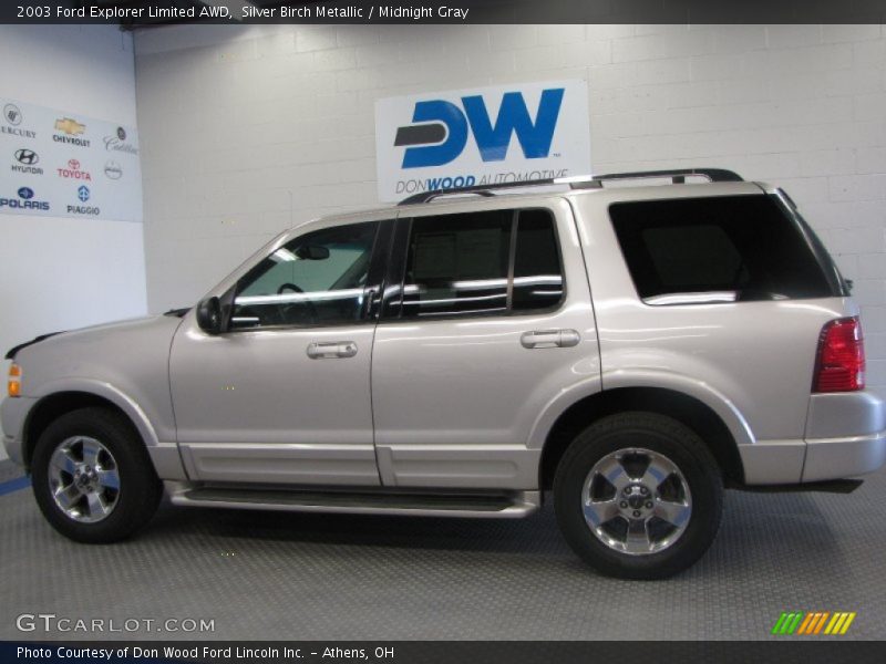 Silver Birch Metallic / Midnight Gray 2003 Ford Explorer Limited AWD