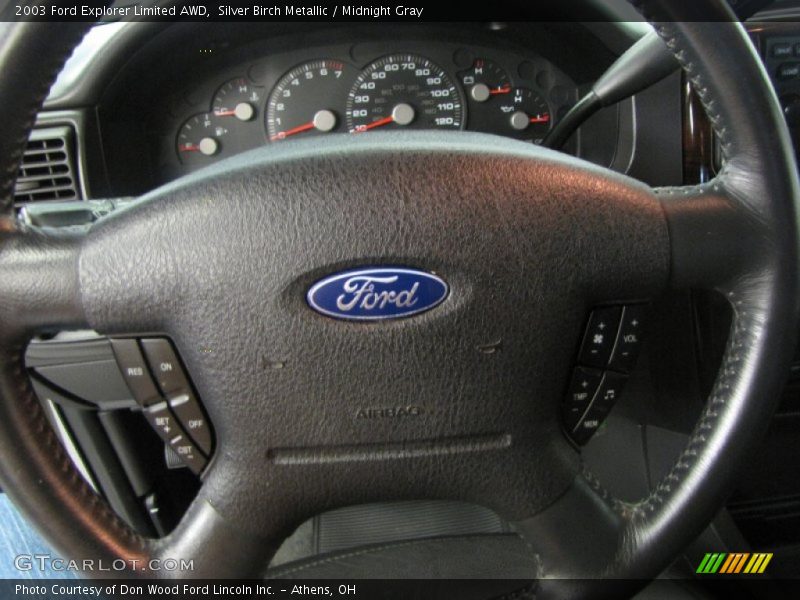 Silver Birch Metallic / Midnight Gray 2003 Ford Explorer Limited AWD