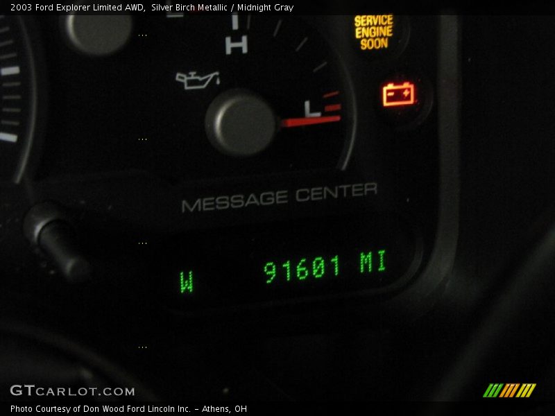 Silver Birch Metallic / Midnight Gray 2003 Ford Explorer Limited AWD