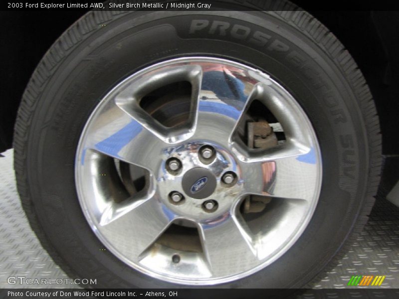 Silver Birch Metallic / Midnight Gray 2003 Ford Explorer Limited AWD