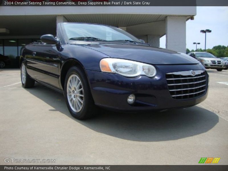 Deep Sapphire Blue Pearl / Dark Slate Gray 2004 Chrysler Sebring Touring Convertible