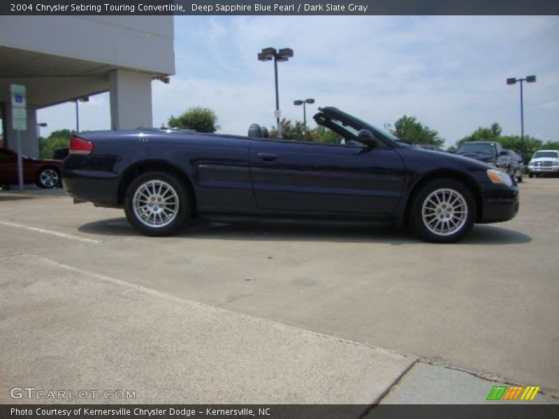 Deep Sapphire Blue Pearl / Dark Slate Gray 2004 Chrysler Sebring Touring Convertible