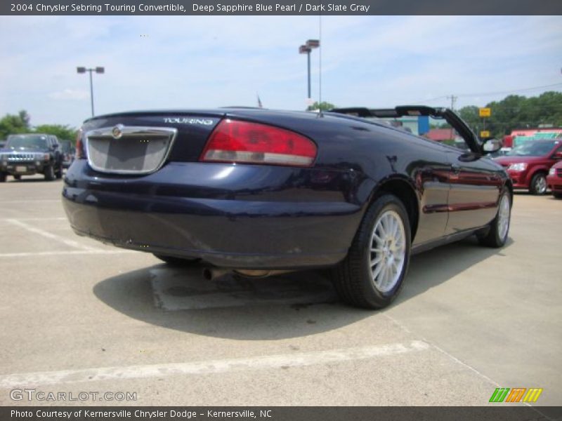 Deep Sapphire Blue Pearl / Dark Slate Gray 2004 Chrysler Sebring Touring Convertible
