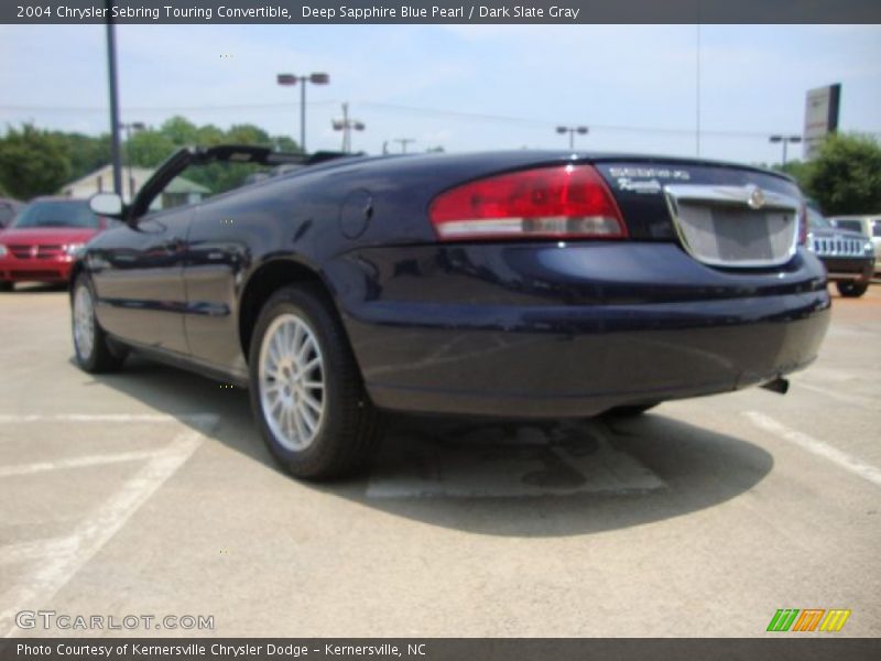 Deep Sapphire Blue Pearl / Dark Slate Gray 2004 Chrysler Sebring Touring Convertible