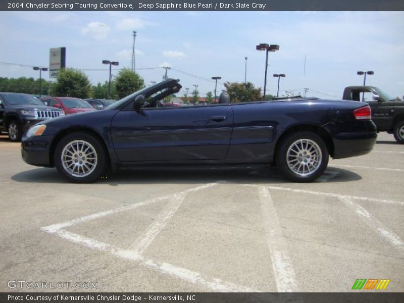 Deep Sapphire Blue Pearl / Dark Slate Gray 2004 Chrysler Sebring Touring Convertible